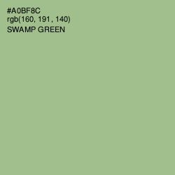 #A0BF8C - Swamp Green Color Image