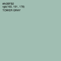 #A0BFB2 - Tower Gray Color Image