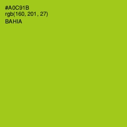 #A0C91B - Bahia Color Image