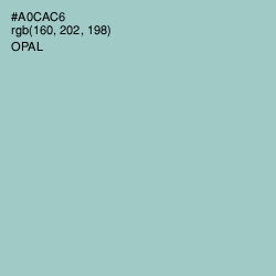 #A0CAC6 - Opal Color Image