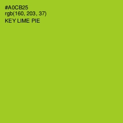 #A0CB25 - Key Lime Pie Color Image