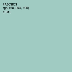 #A0CBC3 - Opal Color Image
