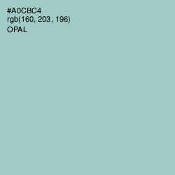 #A0CBC4 - Opal Color Image