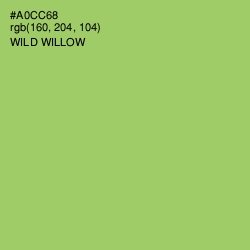 #A0CC68 - Wild Willow Color Image