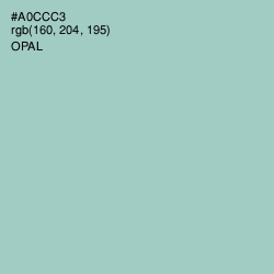 #A0CCC3 - Opal Color Image