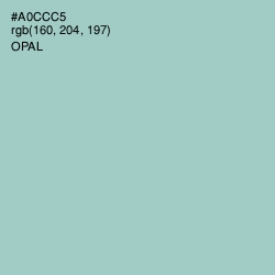 #A0CCC5 - Opal Color Image