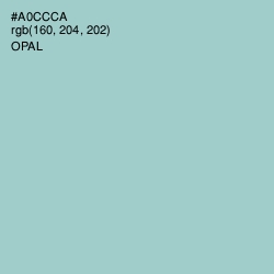 #A0CCCA - Opal Color Image