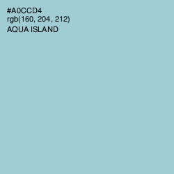 #A0CCD4 - Aqua Island Color Image