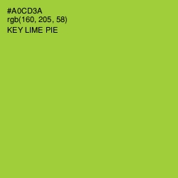 #A0CD3A - Key Lime Pie Color Image