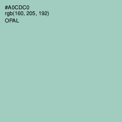 #A0CDC0 - Opal Color Image