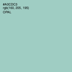 #A0CDC3 - Opal Color Image