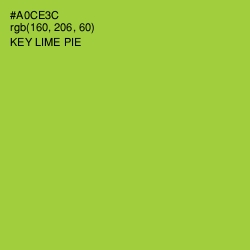 #A0CE3C - Key Lime Pie Color Image