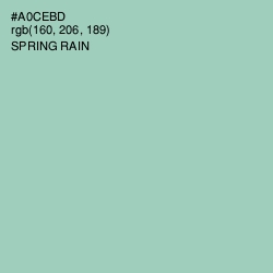 #A0CEBD - Spring Rain Color Image