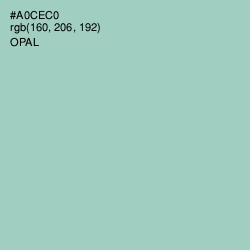 #A0CEC0 - Opal Color Image