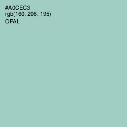 #A0CEC3 - Opal Color Image
