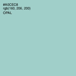 #A0CEC8 - Opal Color Image