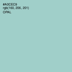 #A0CEC9 - Opal Color Image