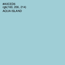 #A0CED6 - Aqua Island Color Image