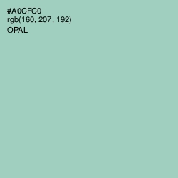 #A0CFC0 - Opal Color Image