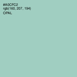 #A0CFC2 - Opal Color Image