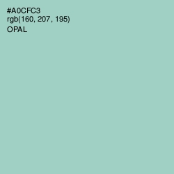 #A0CFC3 - Opal Color Image