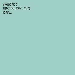 #A0CFC5 - Opal Color Image