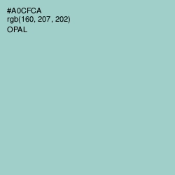 #A0CFCA - Opal Color Image