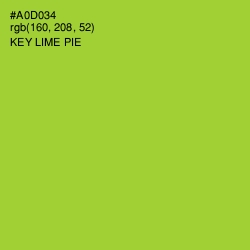 #A0D034 - Key Lime Pie Color Image