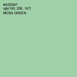 #A0D0A7 - Moss Green Color Image