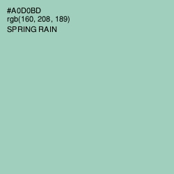 #A0D0BD - Spring Rain Color Image