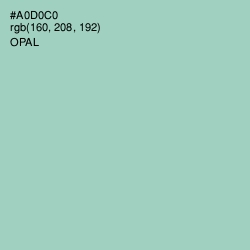 #A0D0C0 - Opal Color Image