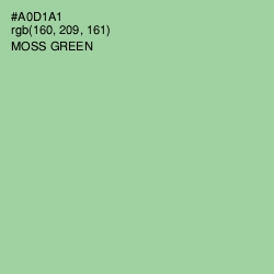 #A0D1A1 - Moss Green Color Image