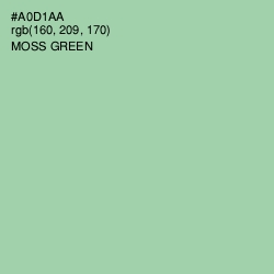 #A0D1AA - Moss Green Color Image