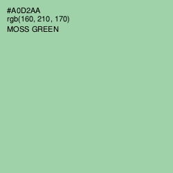 #A0D2AA - Moss Green Color Image