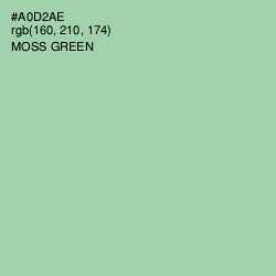 #A0D2AE - Moss Green Color Image