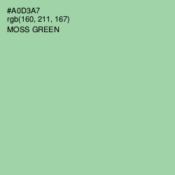 #A0D3A7 - Moss Green Color Image