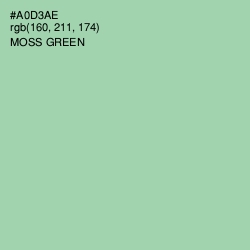 #A0D3AE - Moss Green Color Image
