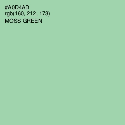 #A0D4AD - Moss Green Color Image