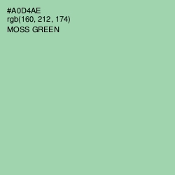 #A0D4AE - Moss Green Color Image
