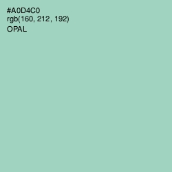 #A0D4C0 - Opal Color Image