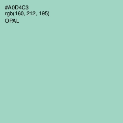 #A0D4C3 - Opal Color Image