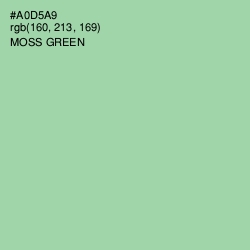 #A0D5A9 - Moss Green Color Image