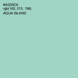 #A0D5C6 - Aqua Island Color Image