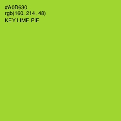 #A0D630 - Key Lime Pie Color Image