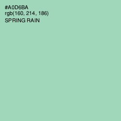 #A0D6BA - Spring Rain Color Image