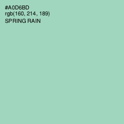 #A0D6BD - Spring Rain Color Image