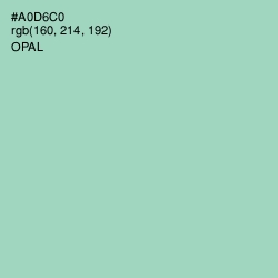 #A0D6C0 - Opal Color Image