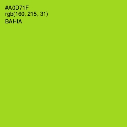 #A0D71F - Bahia Color Image