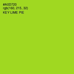 #A0D720 - Key Lime Pie Color Image