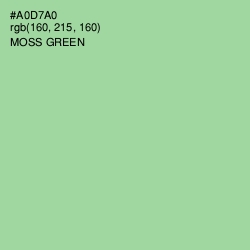 #A0D7A0 - Moss Green Color Image